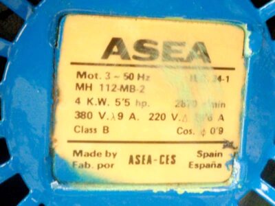 Motor tech data