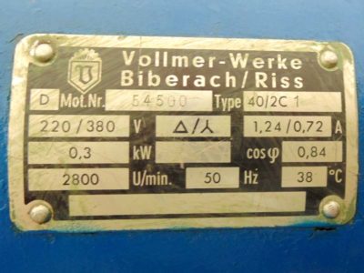 Motor tech. data