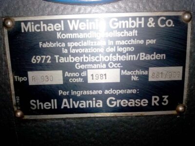 Tehnički podaci mašine