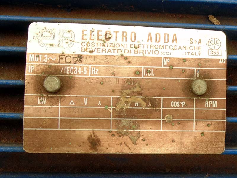 Podaci o motoru