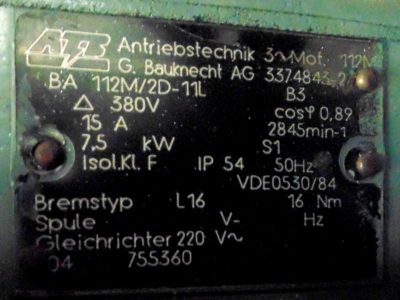 Motor spec. data
