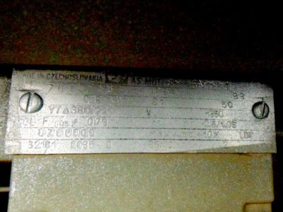 Motor spec. data