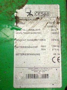 Machine tech data