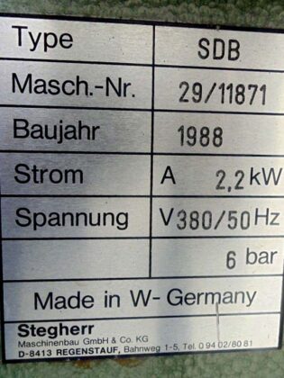 Tehnički podaci ma&scaron;ine