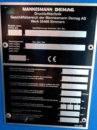 Tehnički podaci ma&scaron;ine