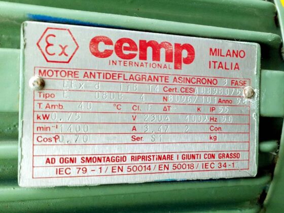 Podaci o motoru transportne trake