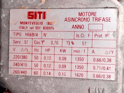 Power feeder motor data