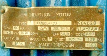 Motor spec. data