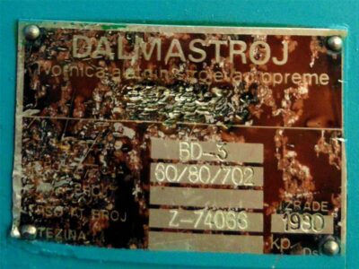 Machine tech data