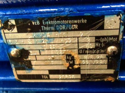 Motor spec. data