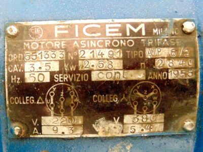 Motor tech data
