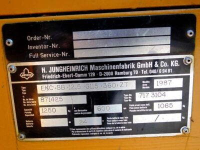 Machine tech data