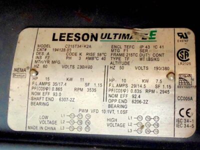 Motor tech data