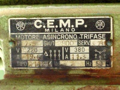 Main engine tech data