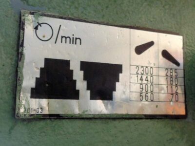 Machine tech data